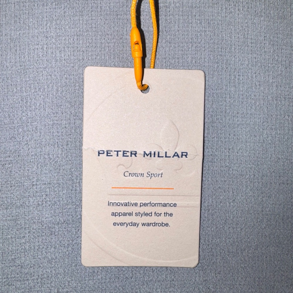 Peter Millar Cradle Performance Crewneck Mens Stretch Gale Gray XL NEW - Picture 3 of 9